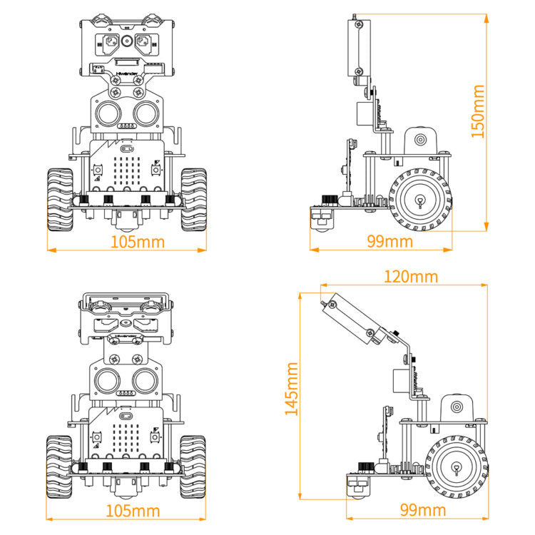 AI Vision Robot Car Kit with HD Camera