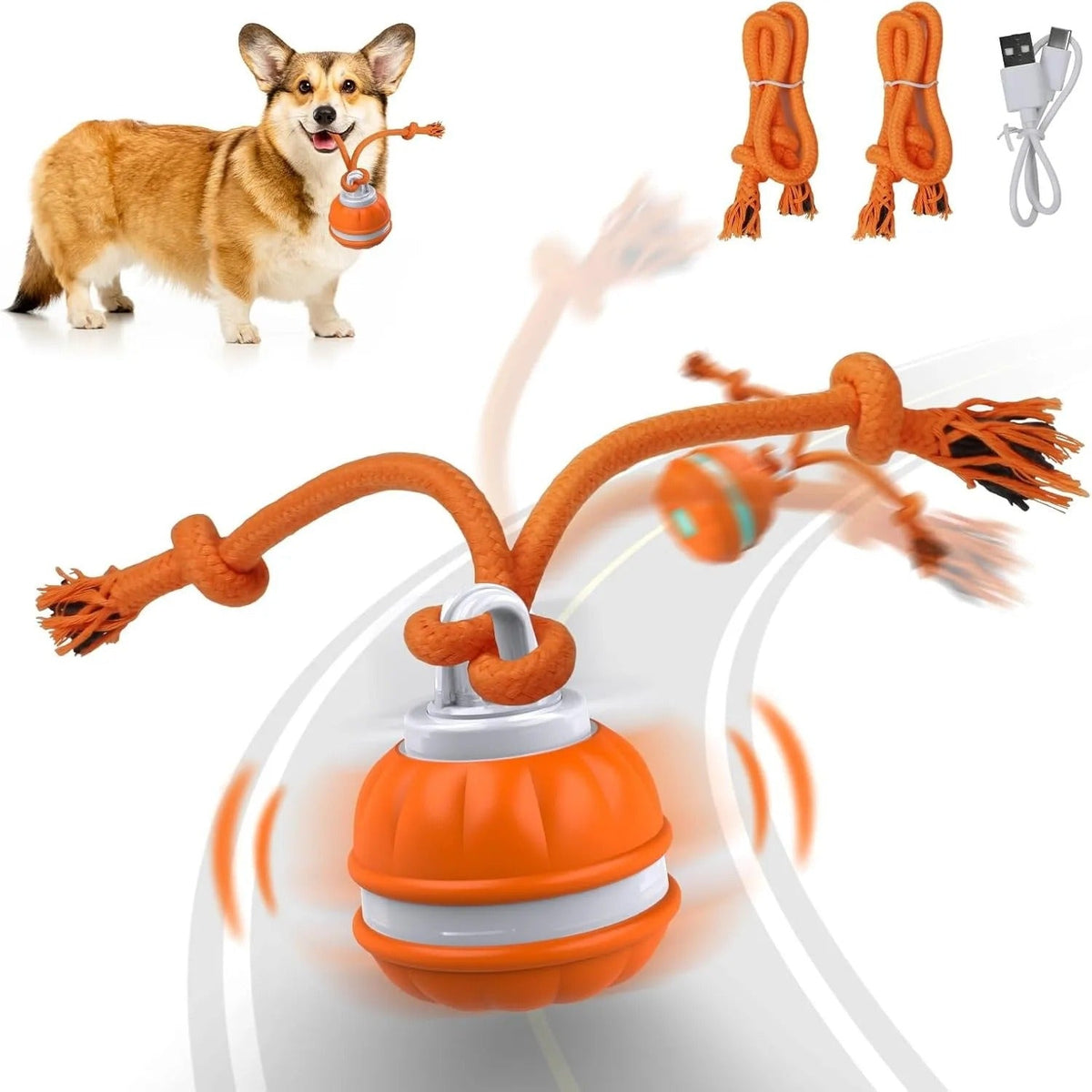 Kitzuno USB-Rechargeable Rolling Pet Toy Ball - product image 7